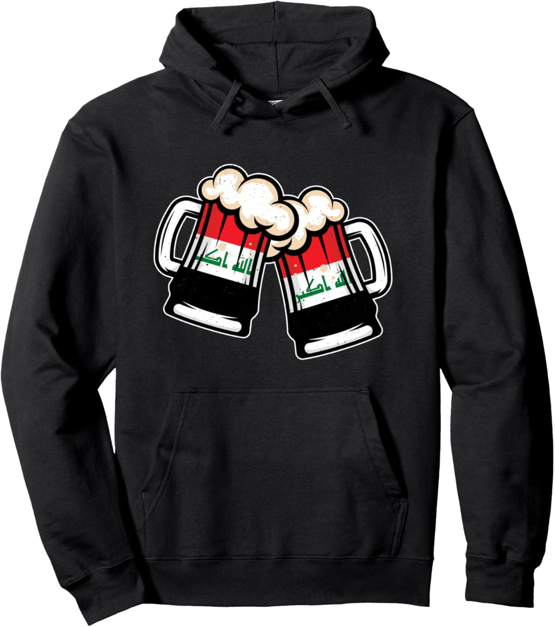 Irak-Flagge Bierkrug – cooles irakisches Bier Pullover Hoodie
