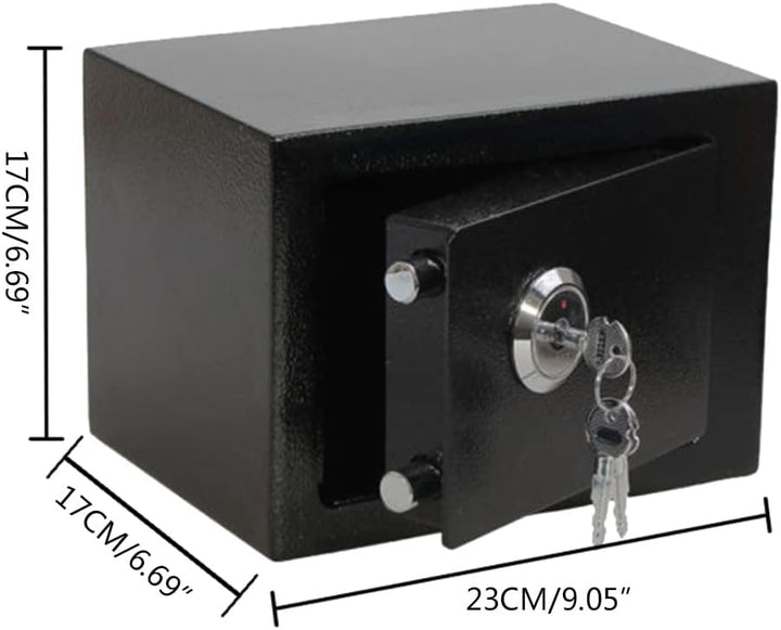 Möbeltresor 4.6L Tresorfach mit 3 Schlüsseln 23 * 17 * 17cm Mini Safe Tresor mit Mechanisches Schlos