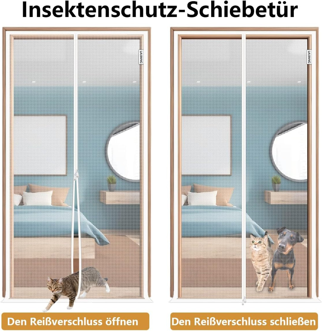 Katzentor Balkontür 80x210cm verdicktes Katzensicherheitstor für Wohnzimmer, Schlafzimmer, Küche, Te