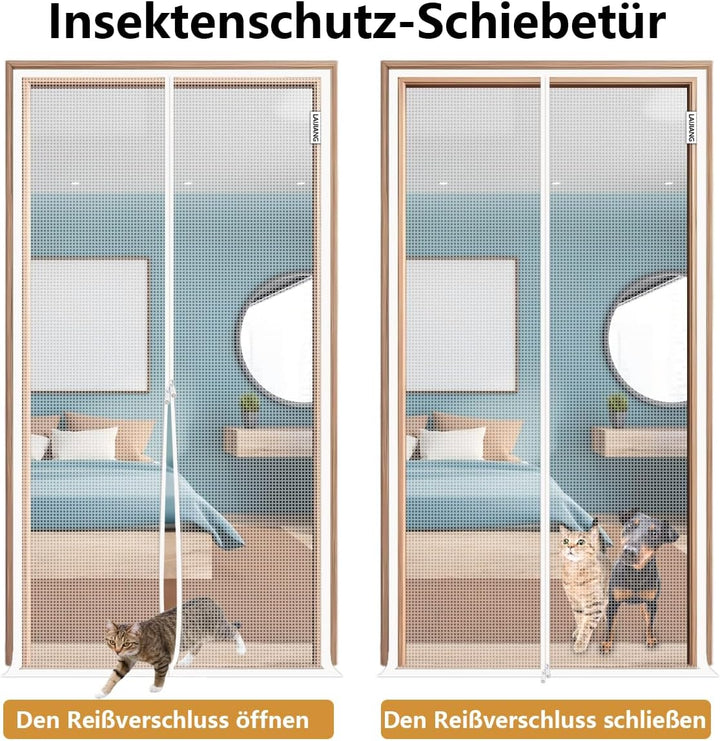 Katzentor Balkontür 80x210cm verdicktes Katzensicherheitstor für Wohnzimmer, Schlafzimmer, Küche, Te