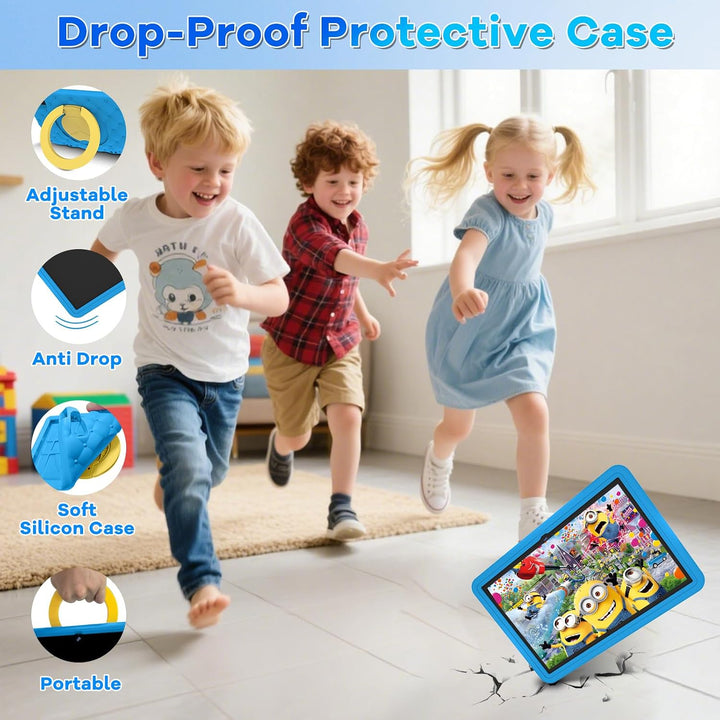 DMOAO Kinder Tablet 10 Zoll Android 15 mit 30GB RAM + 64GB ROM(2TB), 5G WLAN 6, Widevine L1, Elterli
