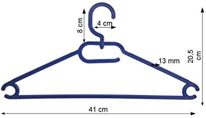 25 STK. Kleiderbügel aus Kunststoff Universalkleiderbügel Farbe schwarz ca 41 cm, Schwarz
