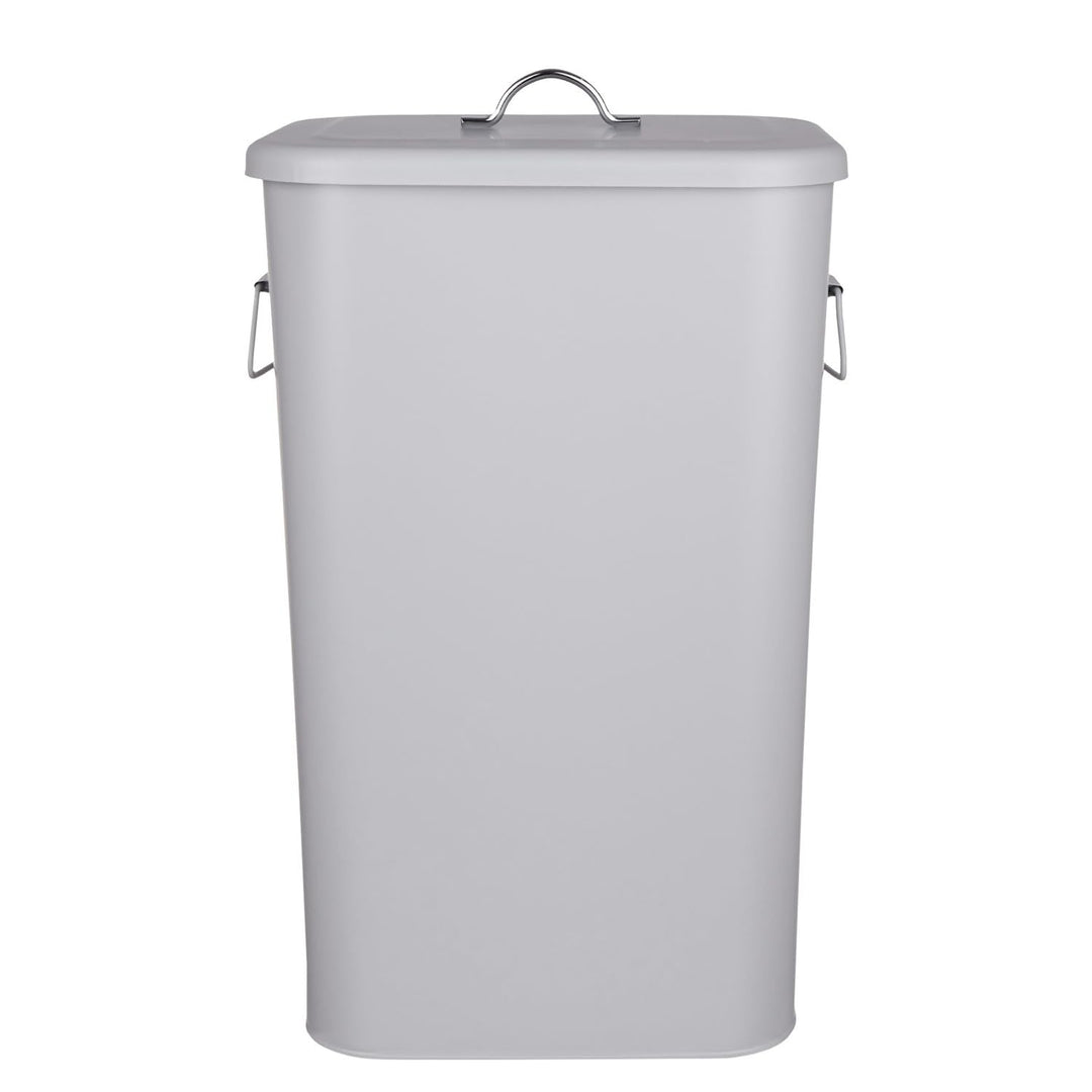 BUTLERS Universaltonne BINSTER - 41 Liter Mülltonne aus Metall mit abnehmbarem Deckel & Tragegriffen