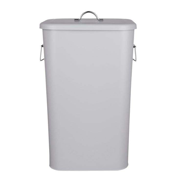 BUTLERS Universaltonne BINSTER - 41 Liter Mülltonne aus Metall mit abnehmbarem Deckel & Tragegriffen