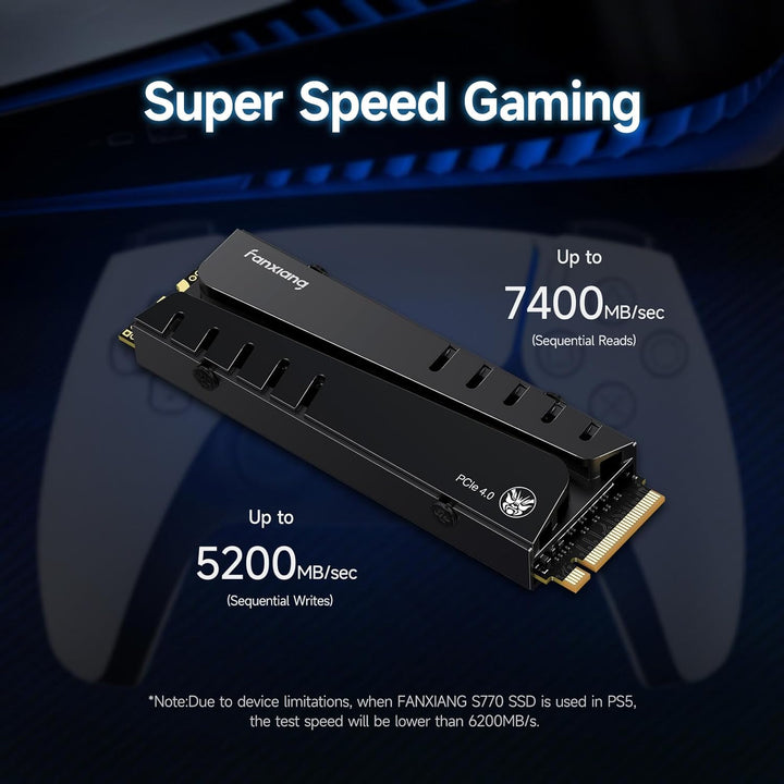 fanxiang S770 1TB PCIe 4.0 NVMe SSD M.2 2280 Interne Solid State Drive, mit Konfiguriertem DRAM Cach