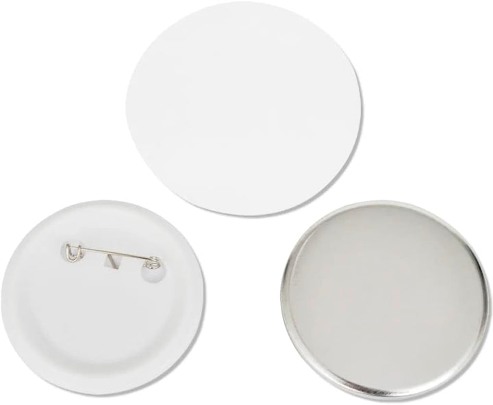 vidaXL 500x Buttonrohlinge 44mm Buttons Rohlinge Buttonmaschine Ansteckbuttons 44 mm, 44 mm