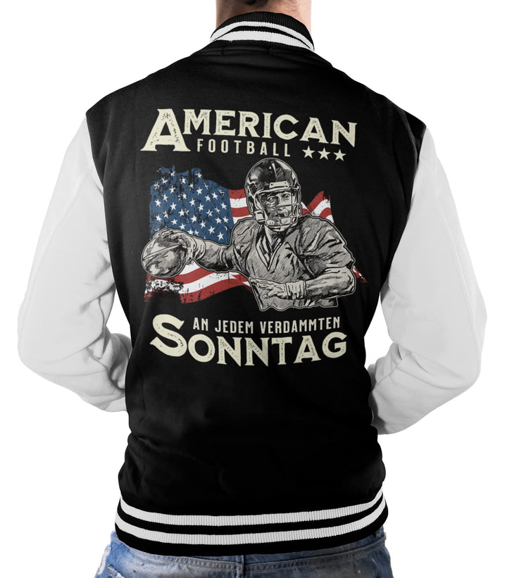 LOBO NEGRO Coole College American Football Baseball Jacke - An jedem verdammten Sonntag M Football 0