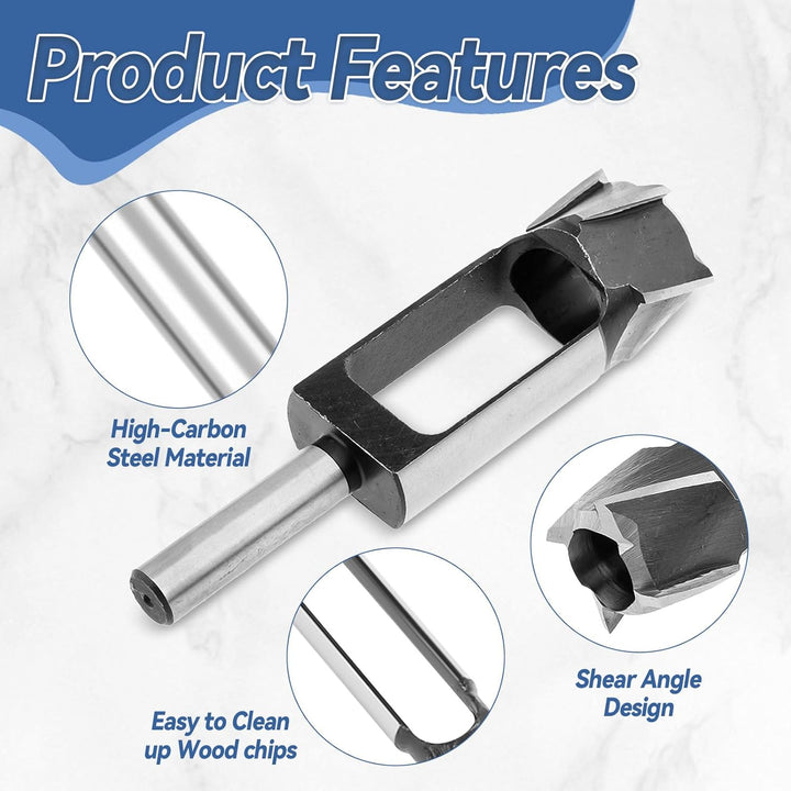 Tiefer Zapfenbohrer für Tischlerarbeiten, 8mm 10mm 12mm 15mm 20mm 25mm 30mm 35mm 40mm Holzdübellochs