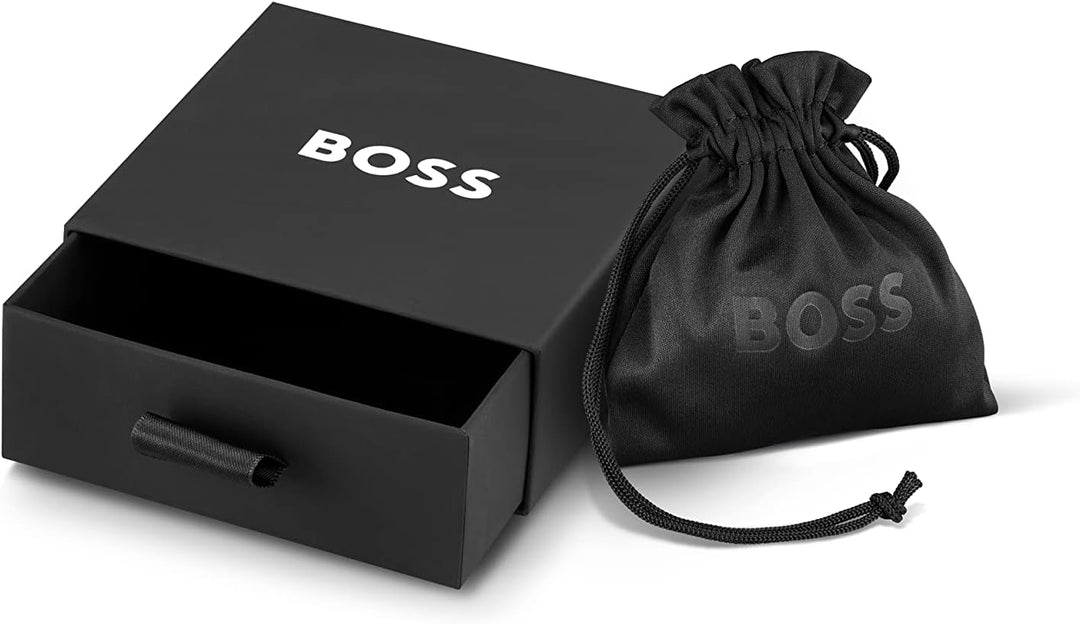 BOSS Jewelry Ohrstecker für Herren Kollektion YANN aus Edelstahl Black, Black