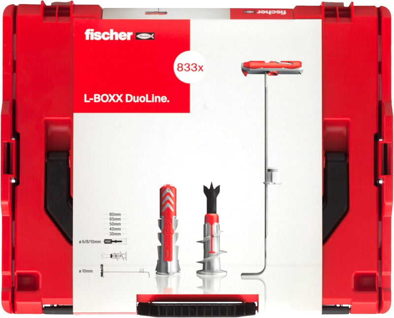 fischer DuoLine in der handlichen L-BOXX, 770 x DuoPower, 45 x DuoBlade und 18 x DuoTec in verschied