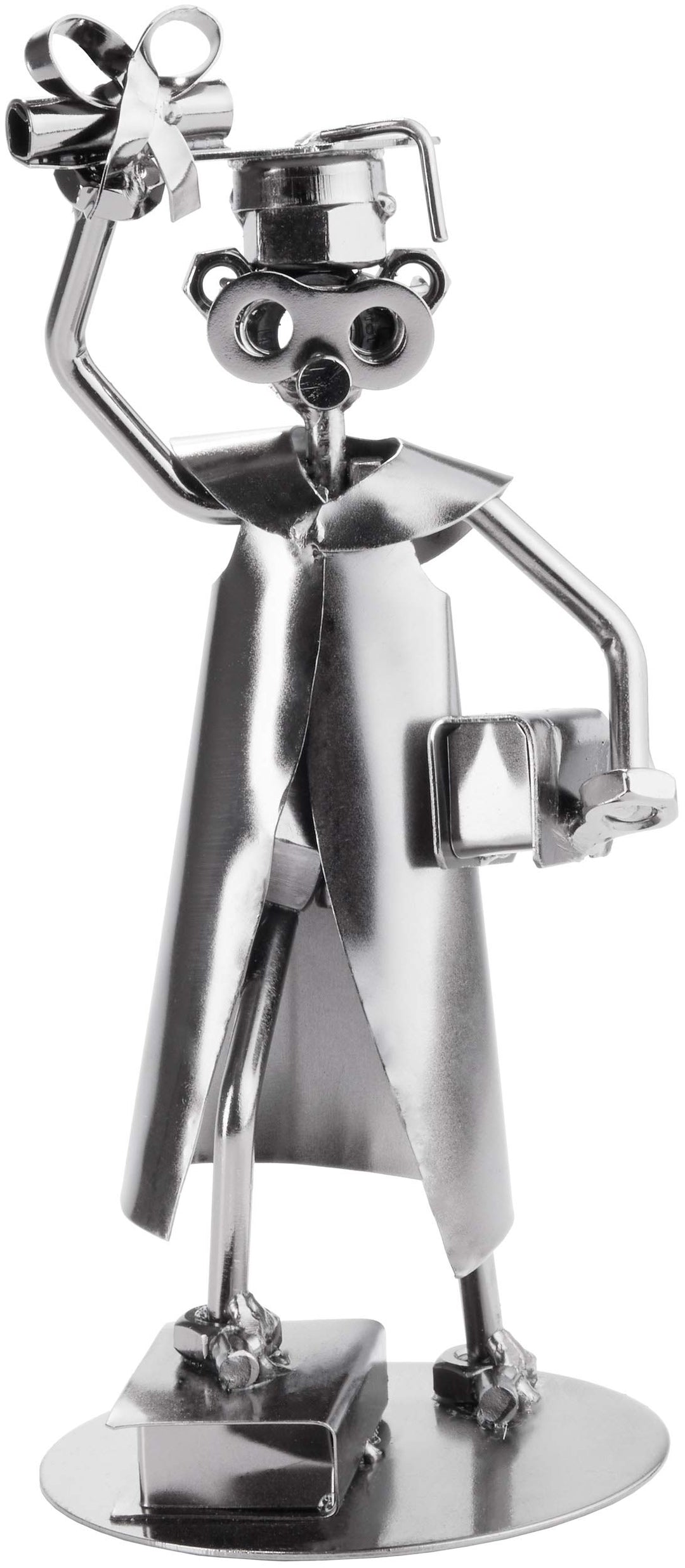 BRUBAKER Schraubenmännchen Abschluss Studium Bachelor Master - Handarbeit Eisenfigur Metallmännchen