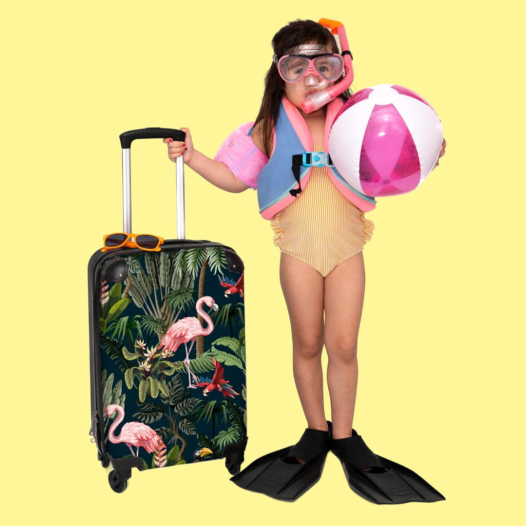 NoBoringSuitcases.com® Koffer Handgepäck Trolley Rollkoffer Kleine Reisekoffer mit 4 Rollen - Jungti