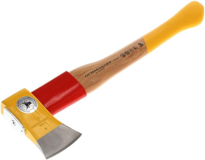 OCHSENKOPF SPALT-FIX-Beil ROTBAND-PLUS, Hickory-Holzgriff, geschmiedet, 1250 g, Forst- und Gartenarb