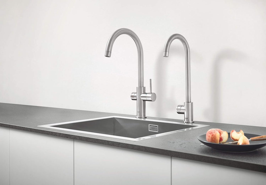Grohe BLUE Professional C-Auslauf Kit mit Bluetooth und WiFi, Supersteel 31302DC2 supersteel C-Ausla