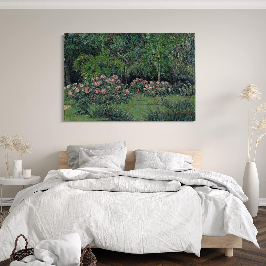 Printed Paintings Leinwand (100x70cm): Blanche Hoschedé Monet - Der Garten in Giverny 100x70 cm, 100