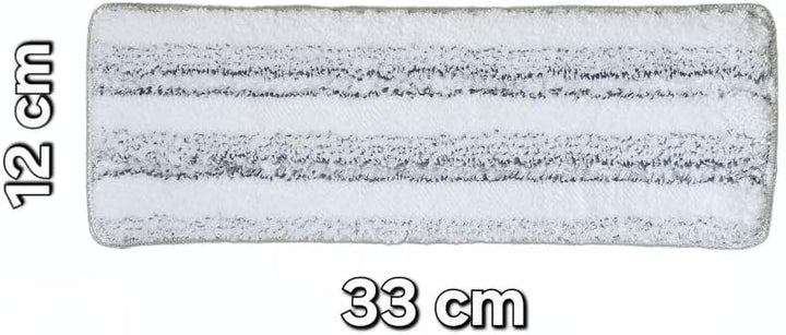 10er Set Flache Wischmopp Pads aus Mikrofaser – Waschbare Reinigungspads 12 x 33 cm – Ersatzpads für
