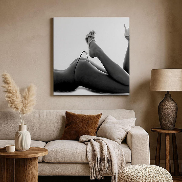 ARTTOR Bilder auf Leinwand Frau Akt Pose Leinwandbild mit Rahmen 60x60cm Wandbilder Dekoration Wohnz