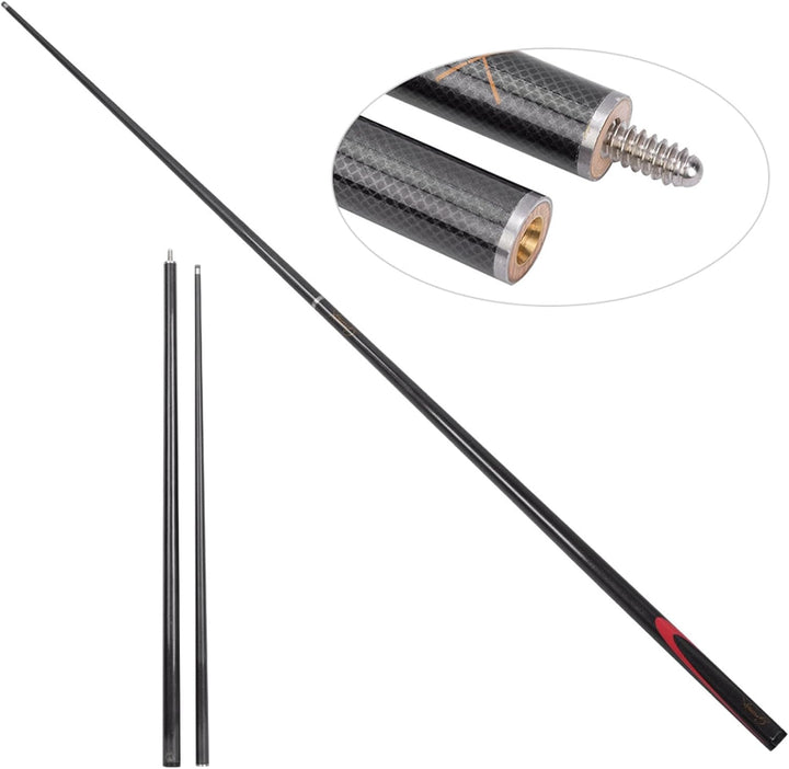 Billard Queue Sticks, Professionelle 9 mm Carbon Billard Queue, Hochwertiger Pool Queue Stick für Sn
