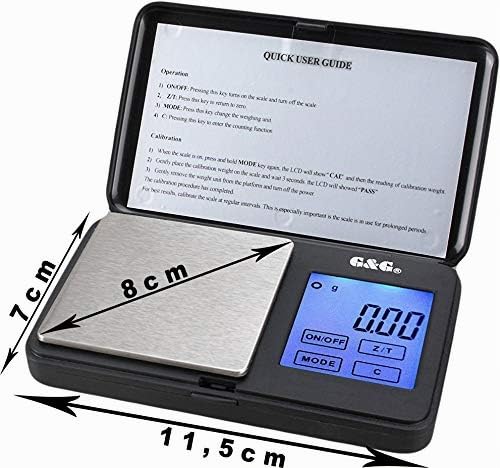 G&amp;G TS 500g x 0.01g inkl. Kalibriergewicht Feinwaage Taschenwaage Digitalwaage Münzwaage Goldwaage S