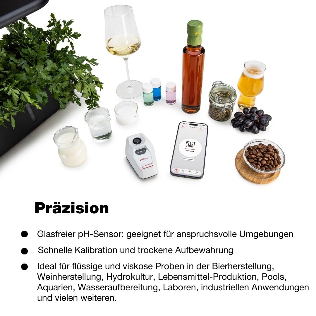 pH2Go - Digitales pH-Messgerät von Anton Paar – glasfreier ISFET-Sensor, einfache Kalibrierung (ATC)