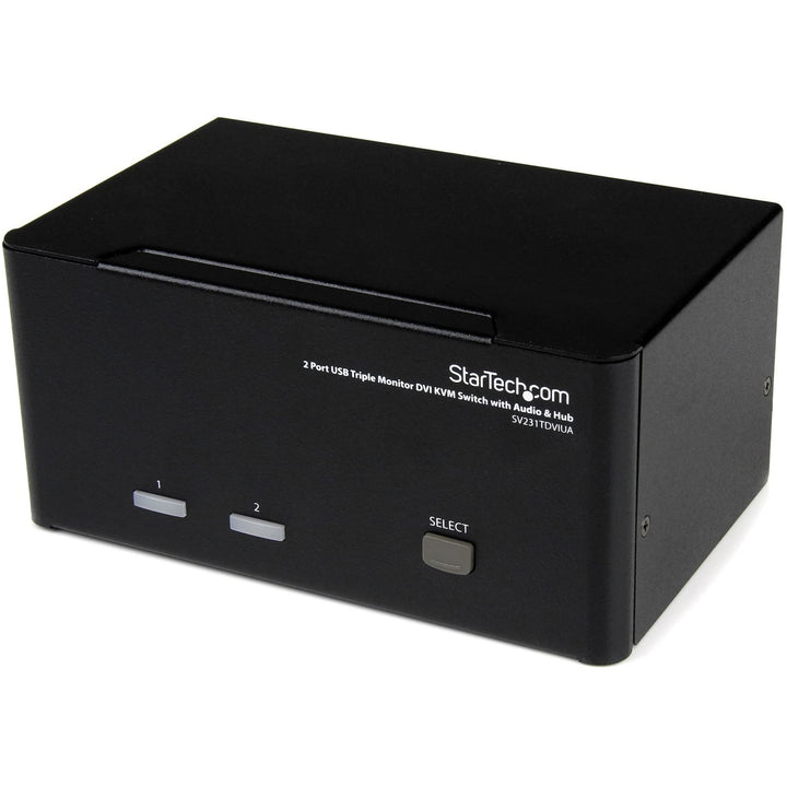 StarTech.com 2 Port Dreifach Monitor DVI USB KVM Switch mit Audio und USB 2.0 Hub - Tripel Monitor K