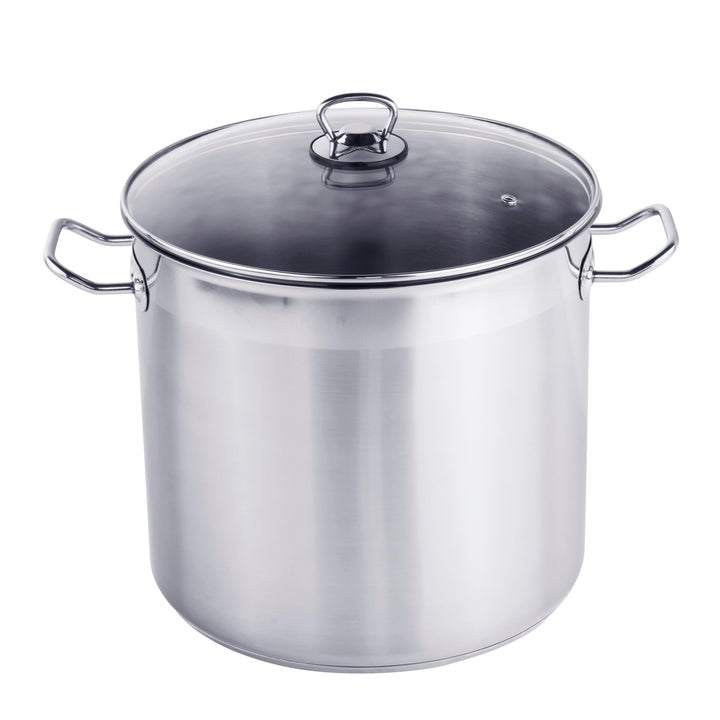 XXL Profi Universalkochtopf Suppentopf Jumbotopf Ø 30x28cm, 20 Liter, ca. 3,5 kg, Silber - für alle