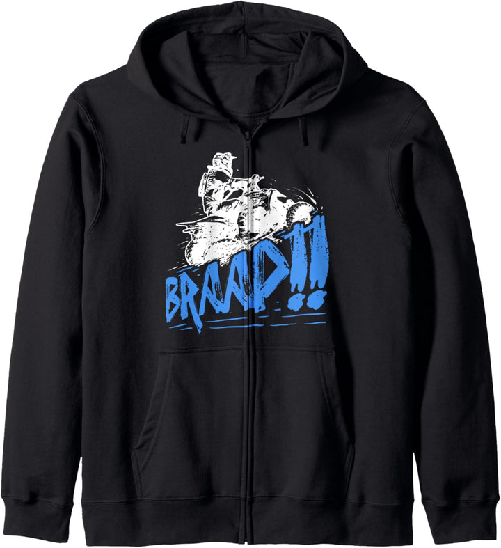 Braap Vierrad Geschenk Cool Quad ATV Fahrer Kapuzenjacke