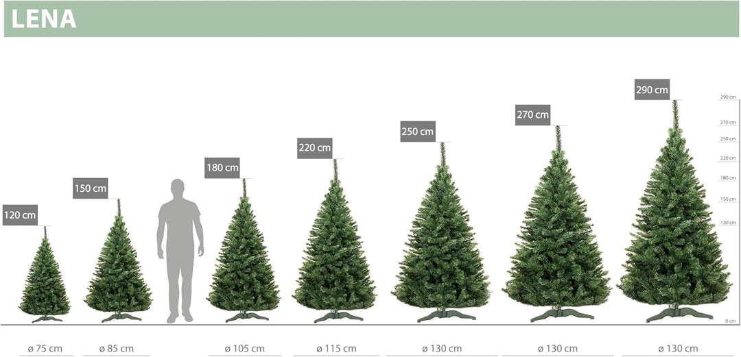 DecoKing Künstlicher Weihnachtsbaum 180 cm Grün Tannenbaum Christbaum Tanne Unecht Weihnachtsdeko, 1