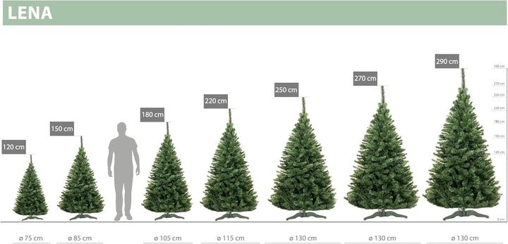 DecoKing Künstlicher Weihnachtsbaum 180 cm Grün Tannenbaum Christbaum Tanne Unecht Weihnachtsdeko, 1
