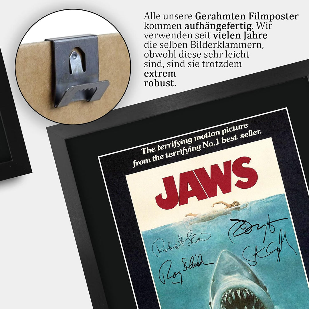 HWC Trading Jaws A3 Gerahmte Signiert Gedruckt Autogramme Bild Druck-Fotoanzeige Geschenk Für Rob Sc