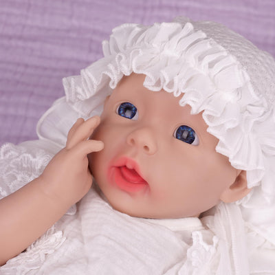 IVITA Ganzkörper Silikon Reborn Baby Puppe Neugeborenes Baby Puppe echte Baby Doll handgemachte Blau