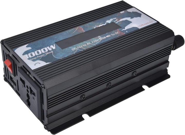 3000 W Reiner Sinus-Wechselrichter DC 12 V auf AC 220 V Multifunktionaler Batteriekonverter für Zuha