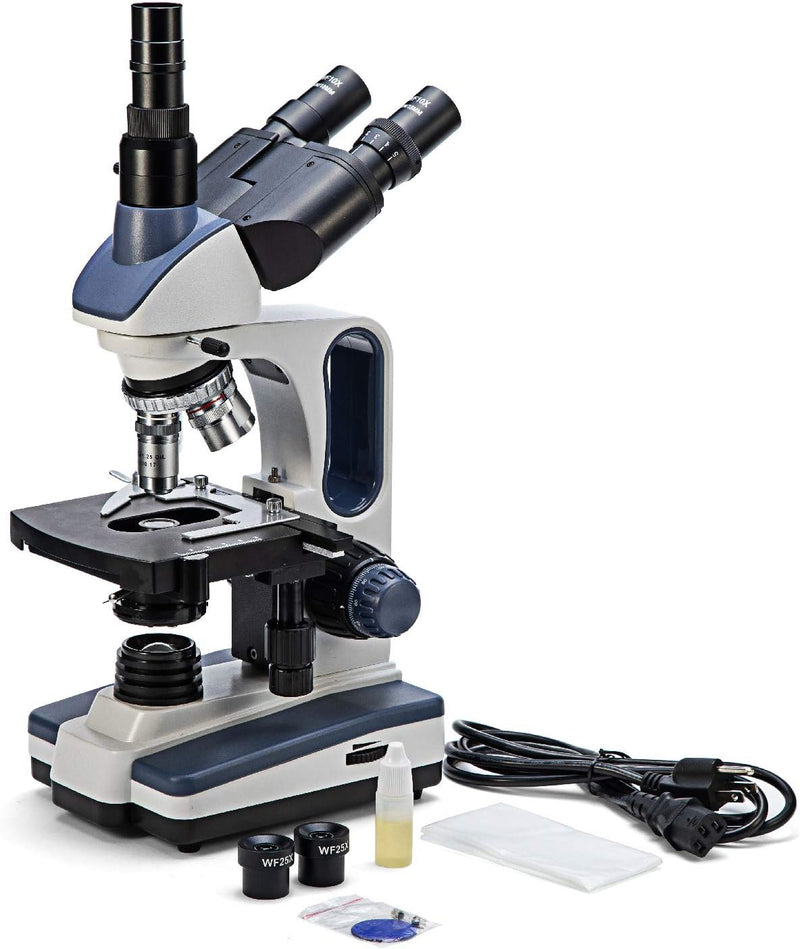 Swift SW350T Mikroskop Compound Trinokular, Research-Grade für Lab, 40X-2500X Vergrösserung, mit Wei