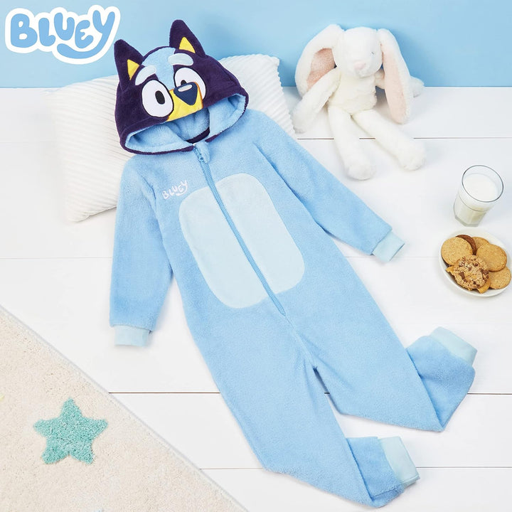 Bluey Jumpsuit Schlafanzug Onesie Mädchen Jungen 3-4 Jahre Blau, 3-4 Jahre Blau