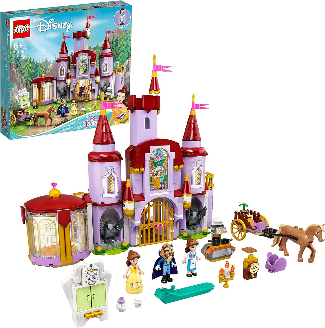 LEGO 43196 Disney Princess Belles Schloss, Schöne und das Biest, Prinzessin Schloss und Belle Mini P