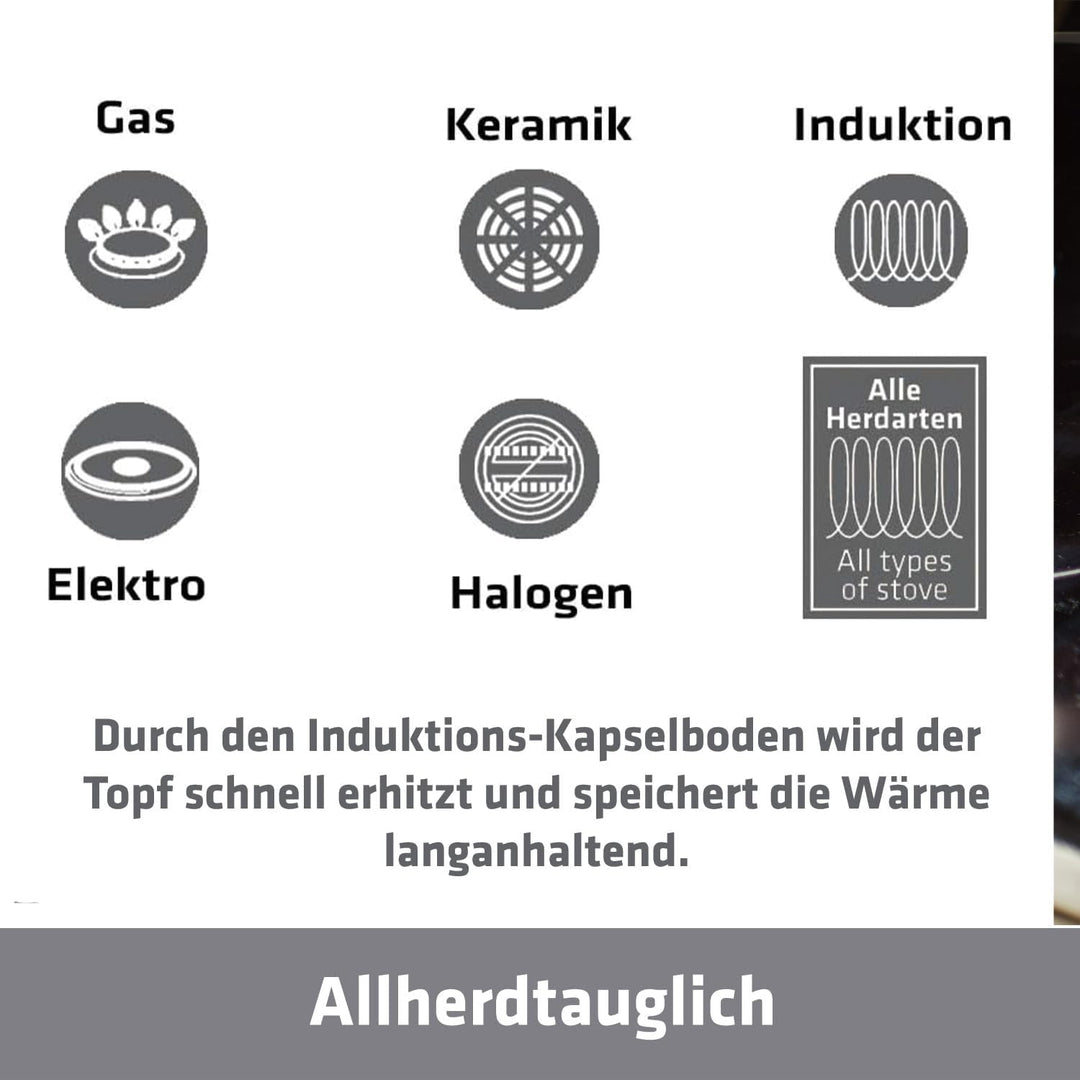 Berndes Injoy Milchtopf 1L – für alle Herdarten inkl. Induktion -Hochglanzpolierter & nickelfreier E