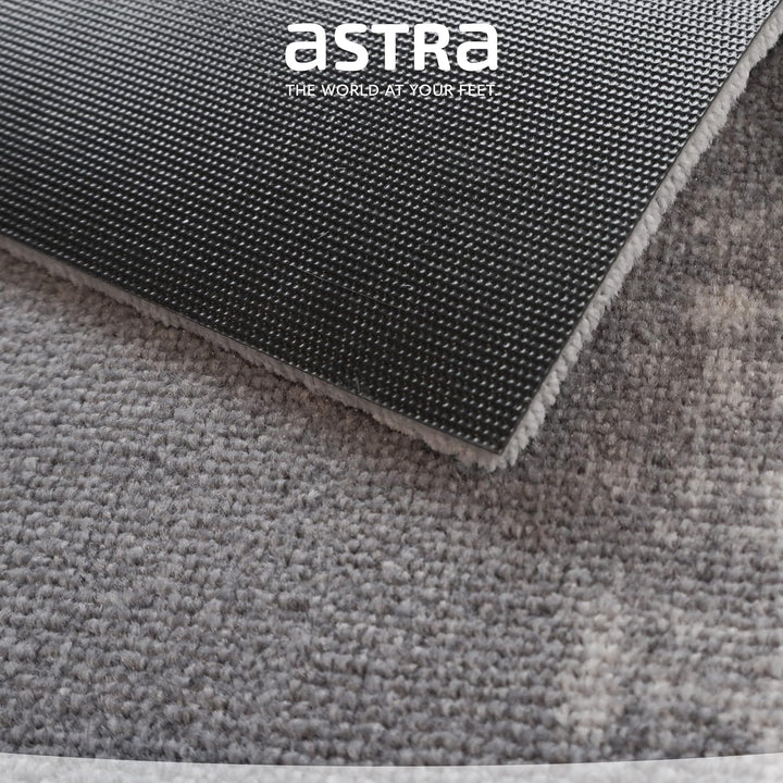 Astra rutschfeste Sauberlaufmatte innen - Uni Bordüre Grau 50 x 70 cm - Wohnraum Fussmatte Design -