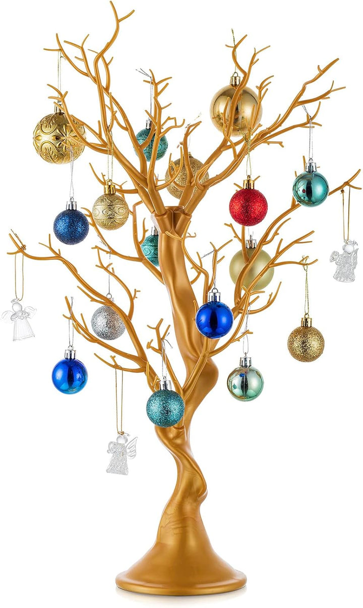 NUPTIO Künstlicher Weihnachtsbaum Gold Ornament-Anzeige Manzanita Baum 58cm Hoch Künstliche Wunschba