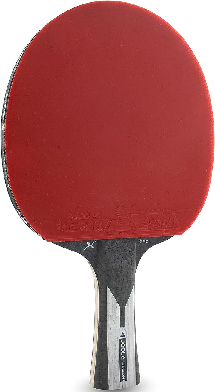 JOOLA 54206 Tischtennisschläger Carbon X Pro, 2 MM Schwammstärke, Schwarz/Grau & 42183 Tischtennisbä