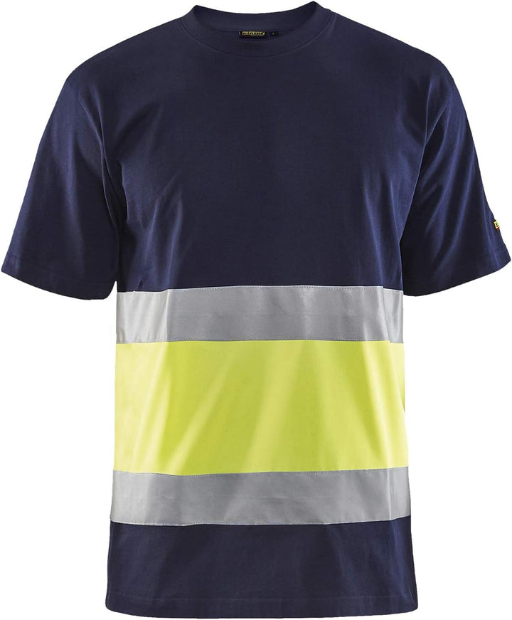 Blakläder Warnschutz-T-Shirt "High-Vis" Klasse 1 S Marineblau/Gelb (High Vis), S Marineblau/Gelb (Hi