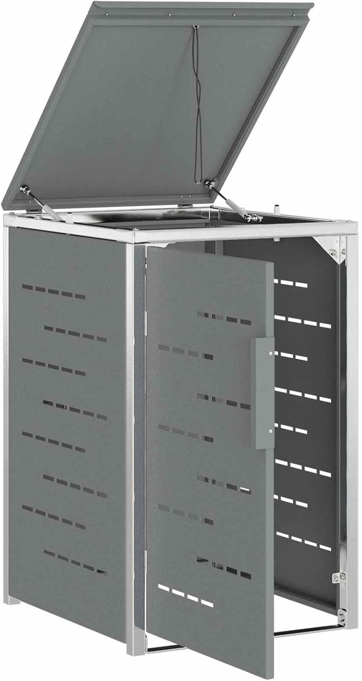 vidaXL Mülltonnenbox für 1 Behälter 240L Grau, Grau