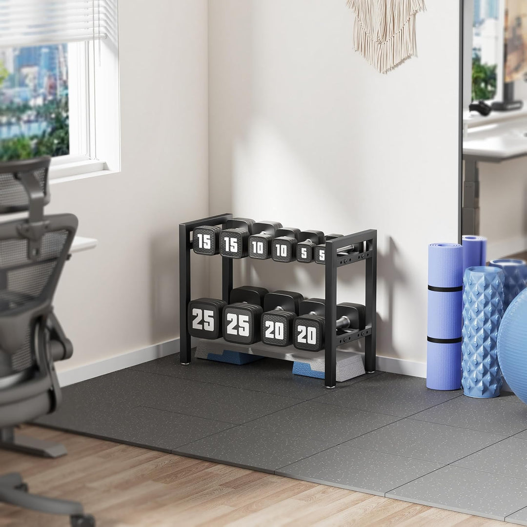 Hantelständer 2-stufig verstellbar Gewichtsständer für Kettlebell-Hanteln für das Heim-Fitnessstudio