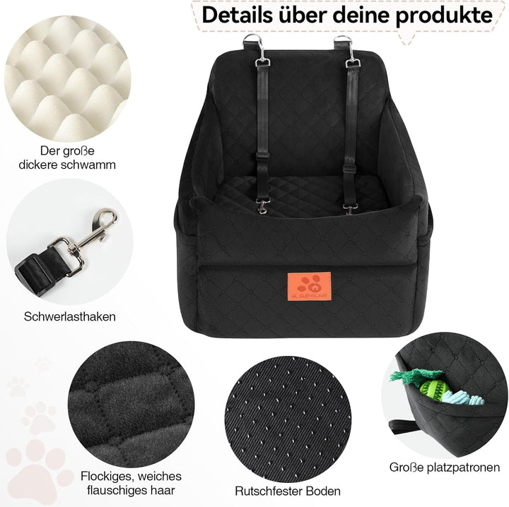 Hunde-Autositz für kleine/mittlere Hunde, Hundeautositz mit Dicker Polsterung unter 35 Pfund, Abnehm