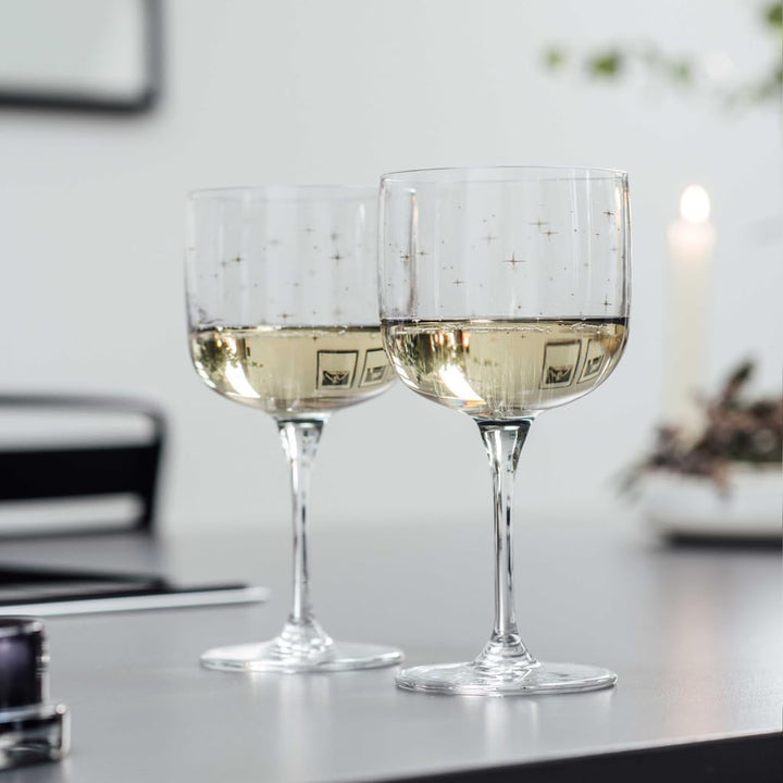 like. by Villeroy & Boch – Winter Glow Weinkelch-Set 2tlg., brilliantes Kristallglas, Weingläser mit