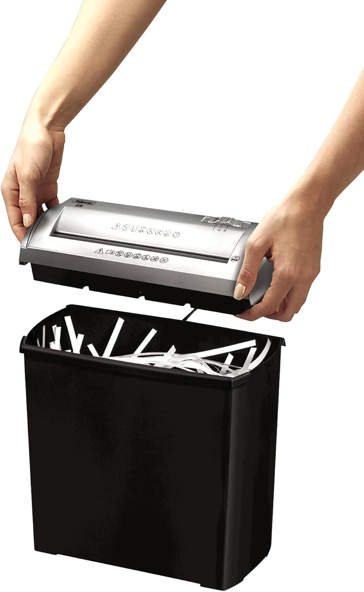 Fellowes Trito 2S – Aktenvernichter, Streifenschnitt, 5 Blatt, schwarz