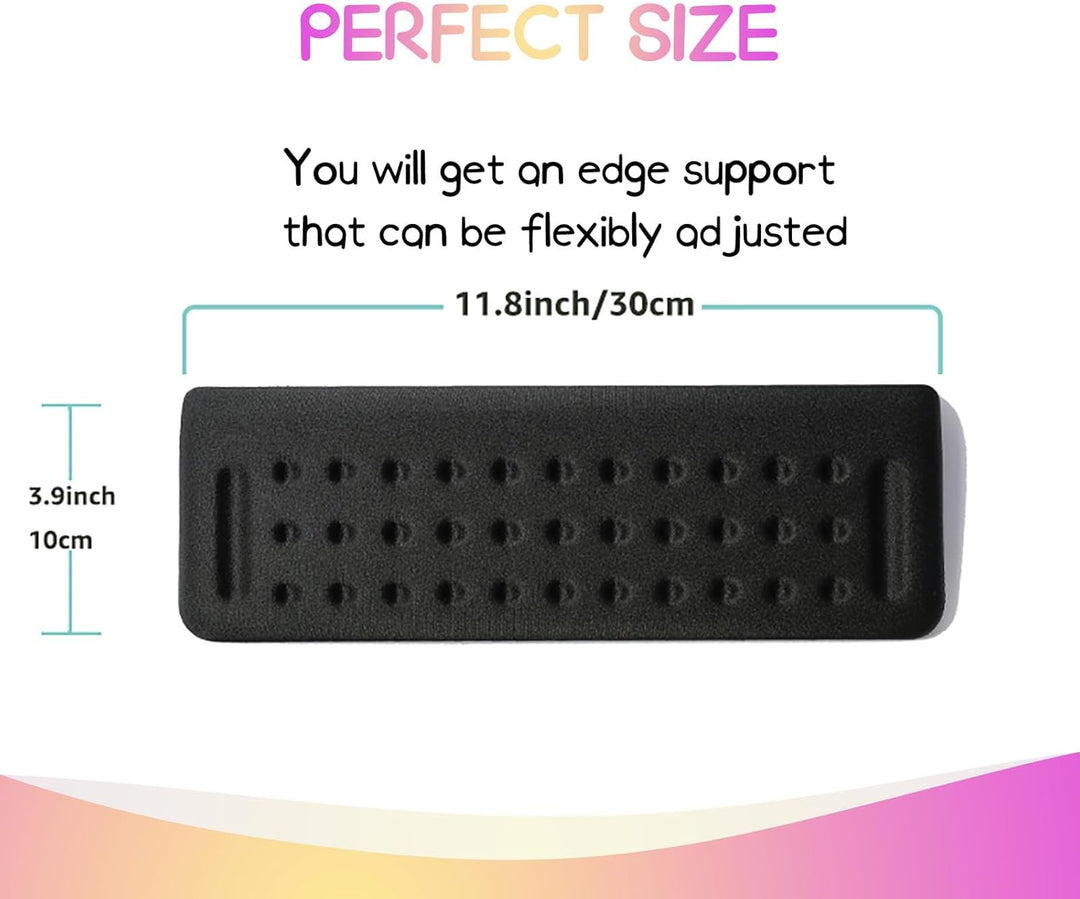 2 Stück L-Förmige Handballenauflage Tastatur, Memory-Schaum Armauflage Schreibtisch, Ergonomisches W