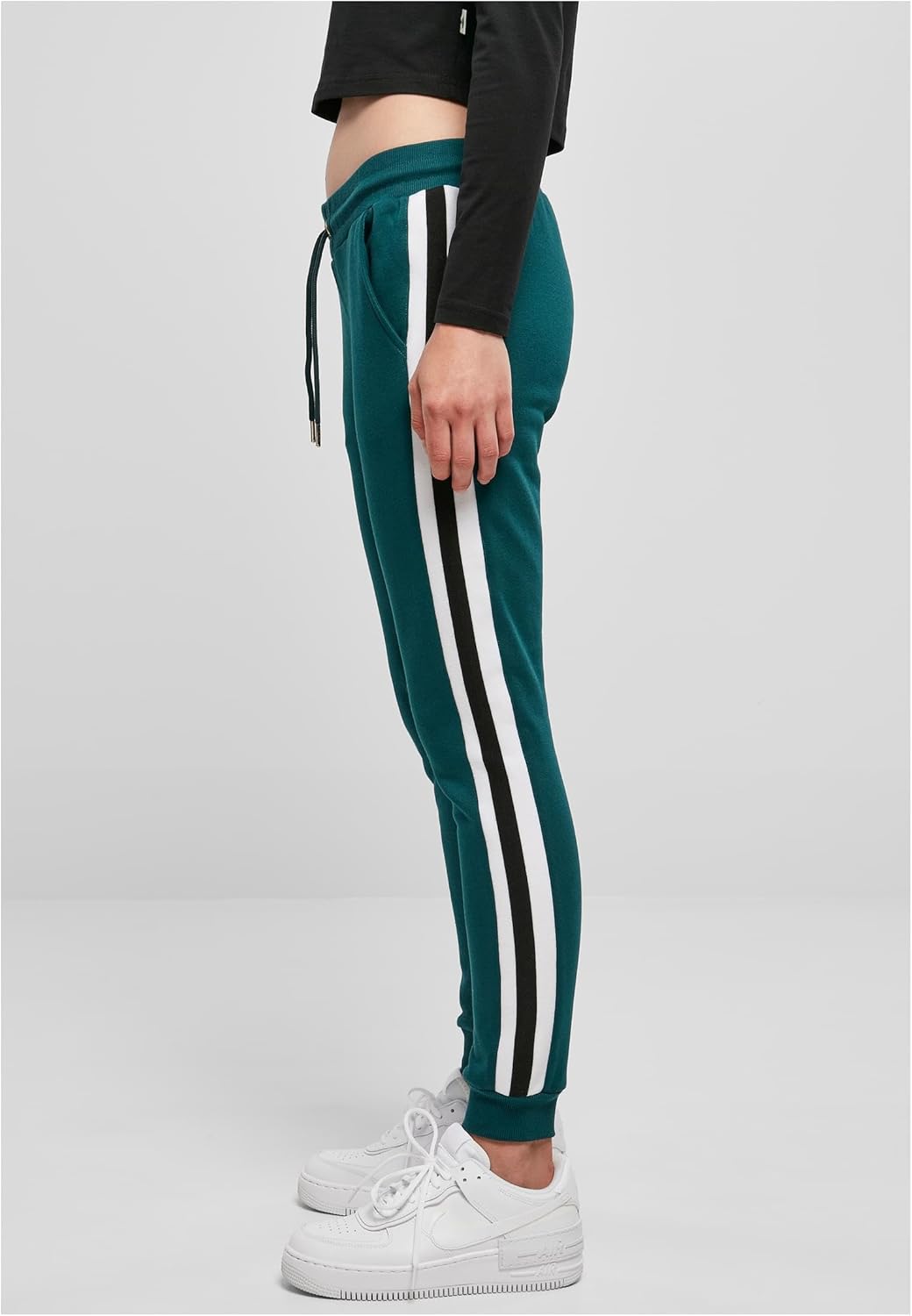 Urban Classics Damen Sporthose Ladies College Contrast Sweatpants Frauen Hose, Jogginghose mit Strei