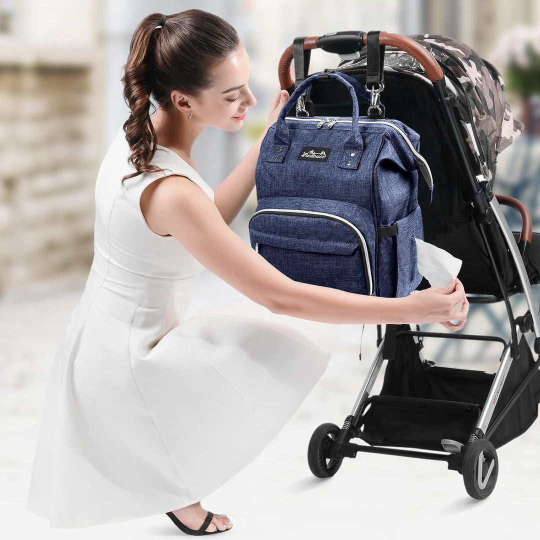 Viedouce Baby Wickelrucksack Wickeltasche Babytasche,Wasserdicht Oxford Grosse Kapazität für ausgehe