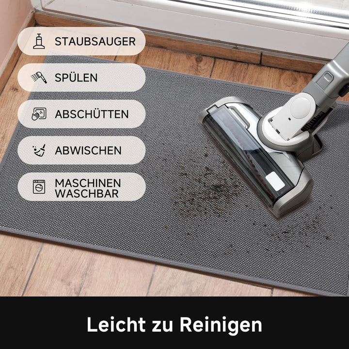 Fussmatte Innen Waschbar 60x90cm, rutschfest Fussmatte Innen Dünn Schmutzfangmatte Innen Türmatte Ou