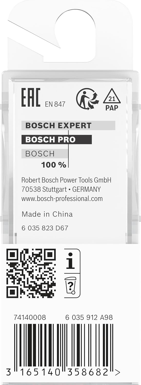 Bosch Accessories Bosch Professional Zubehör 2608 628 407 V-Nutfräser 8 mm, D1 16 mm, L 16 mm, G 45
